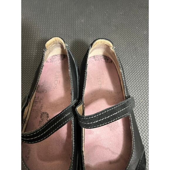 Taos Women's Stroll Mary Jane Shoe‎ Black Leather Strap Sandals US 8 EU Size 39 - Picture 3 of 8